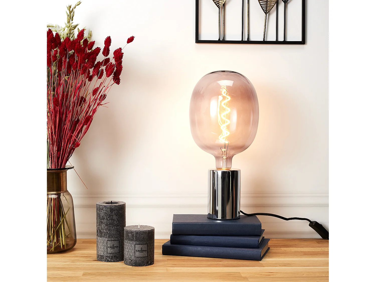 AMPOULE OVALE D180*270MM E27 SPIRAL GRIS 6W M4