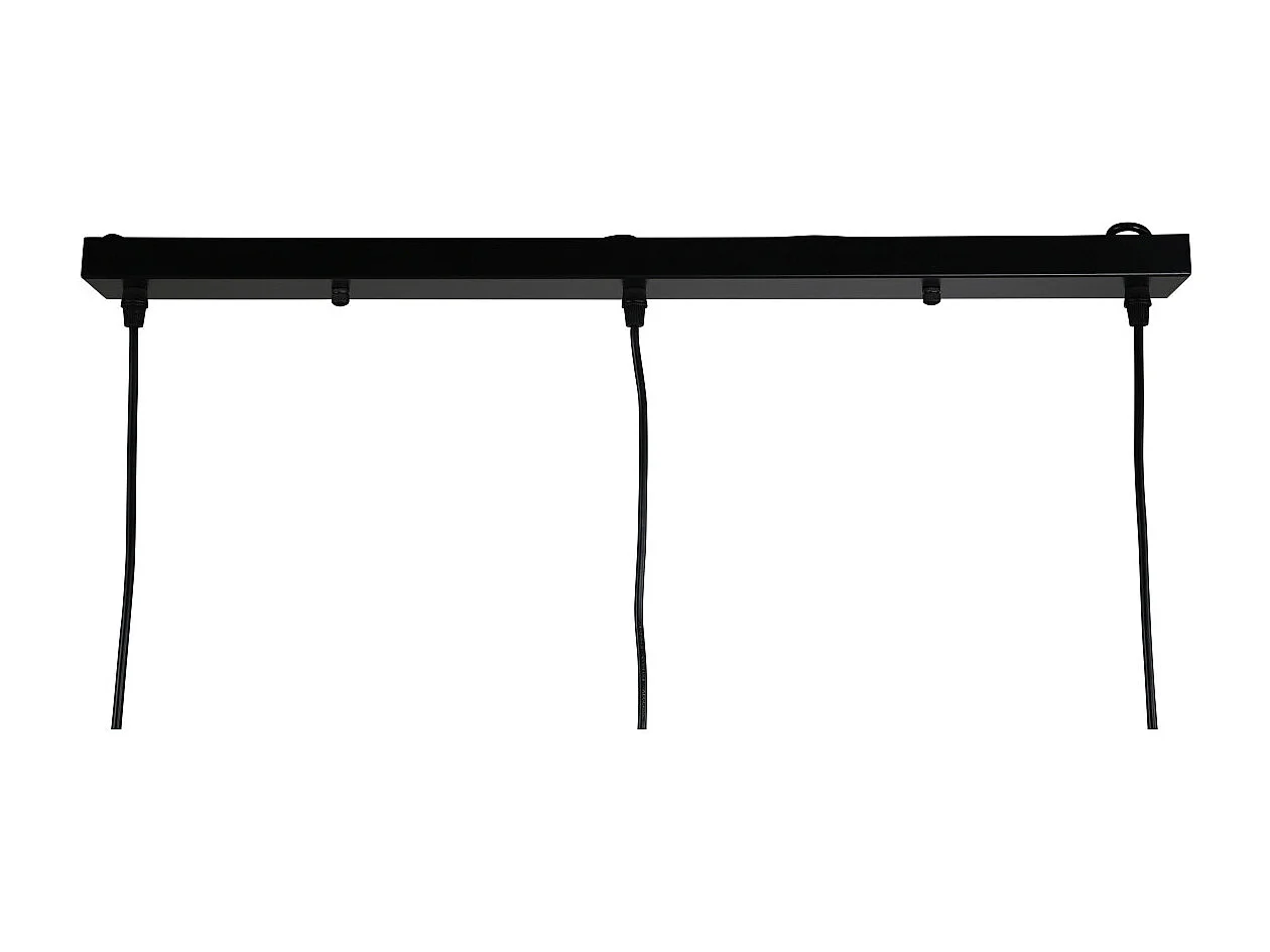 Elda verlichting hanglamp 75x16x17cm staal zwart, koper.