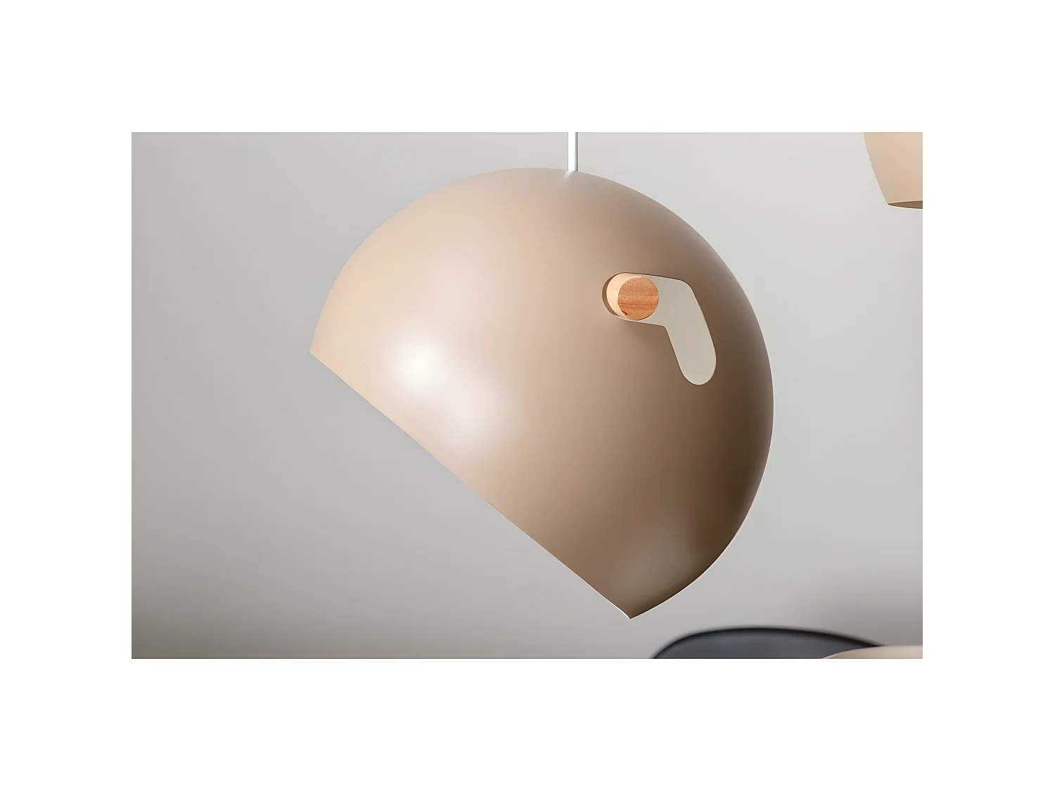 Lampe Suspension Design 3 Lampes "Tubbie" 73cm Marron