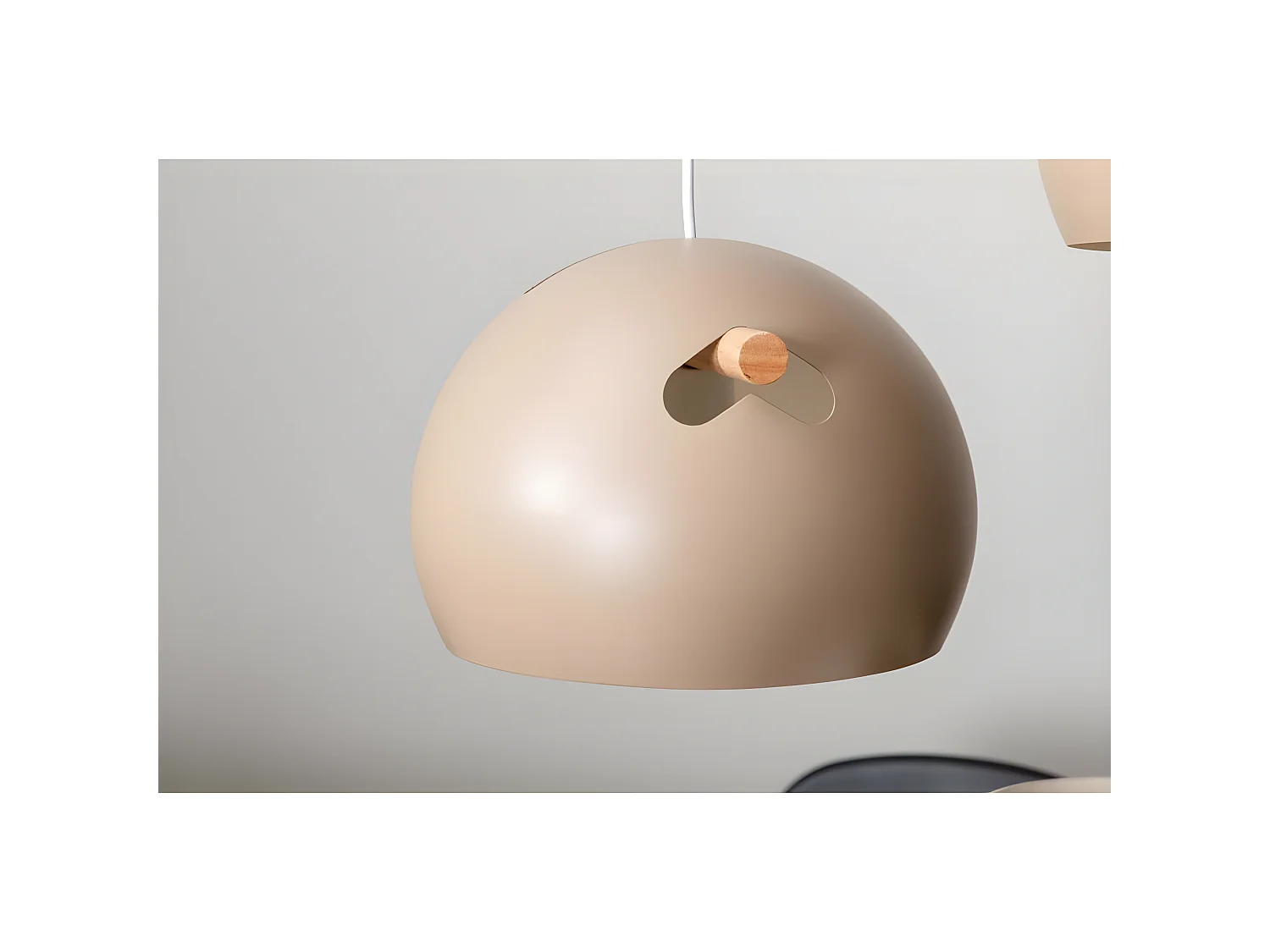 Lampe Suspension Design 3 Lampes "Tubbie" 73cm Marron