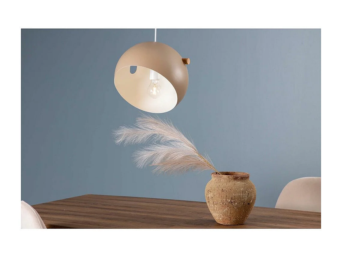 Lampe Suspension Déco "Tubbie" 23cm Marron