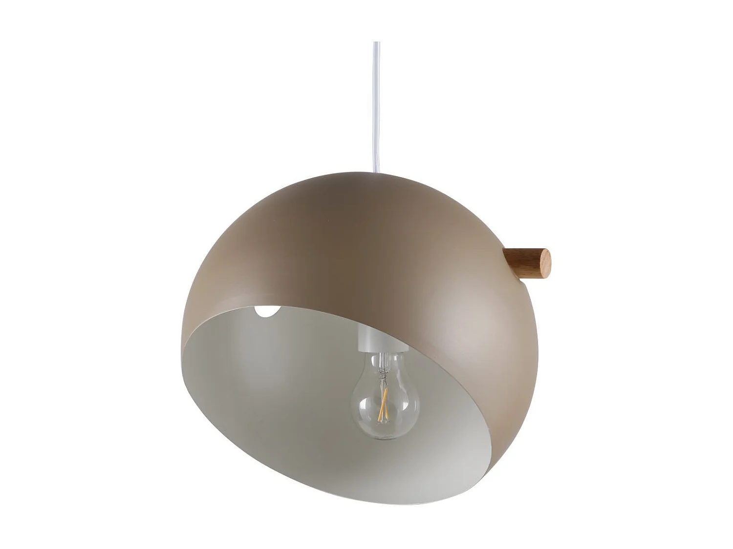 Lampe Suspension Déco "Tubbie" 23cm Marron