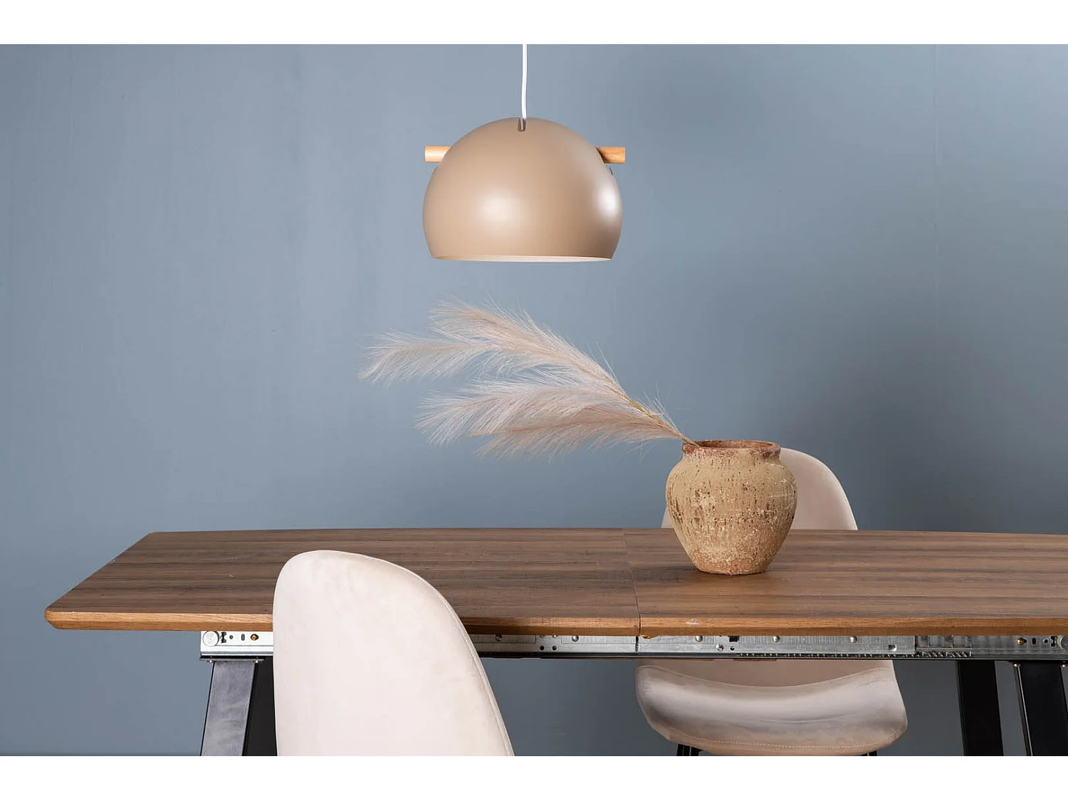 Tubbie éclairage lampe pendentif Ø29cm acier beige.