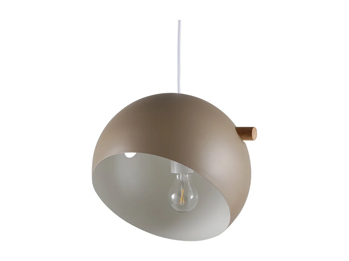 Tubbie éclairage lampe pendentif Ø29cm acier beige.