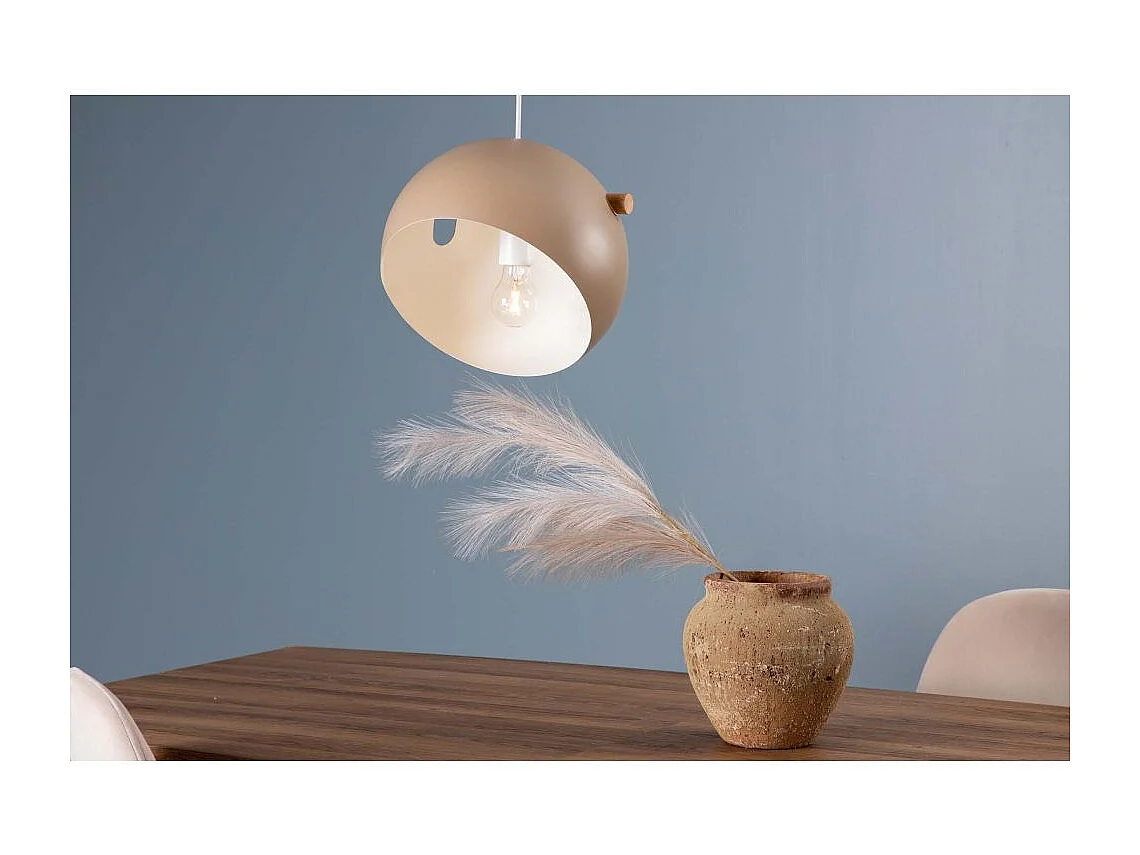 Tubbie éclairage lampe pendentif Ø29cm acier beige.