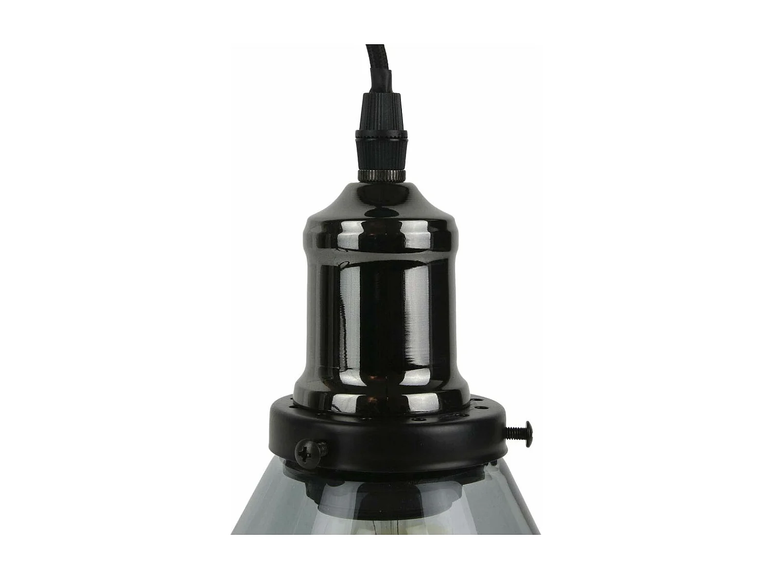 Rauchglas-Hängeleuchte Trichter Grau