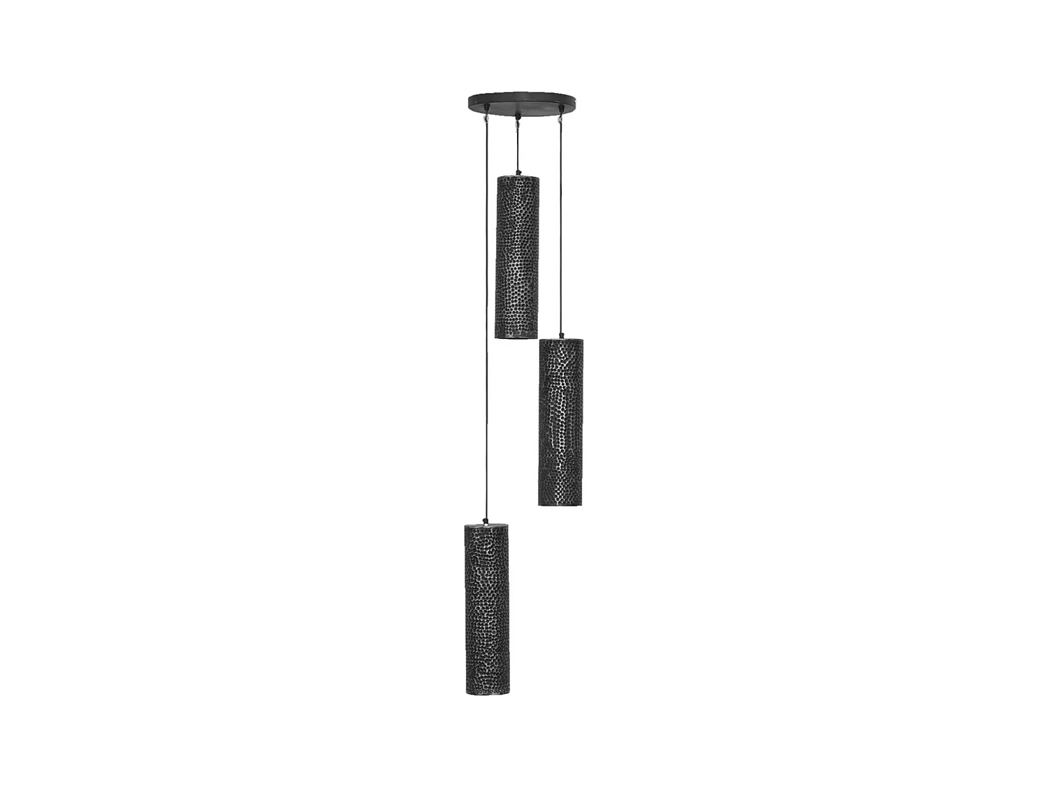 Suspension trio en métal cylindrique Suspendu
