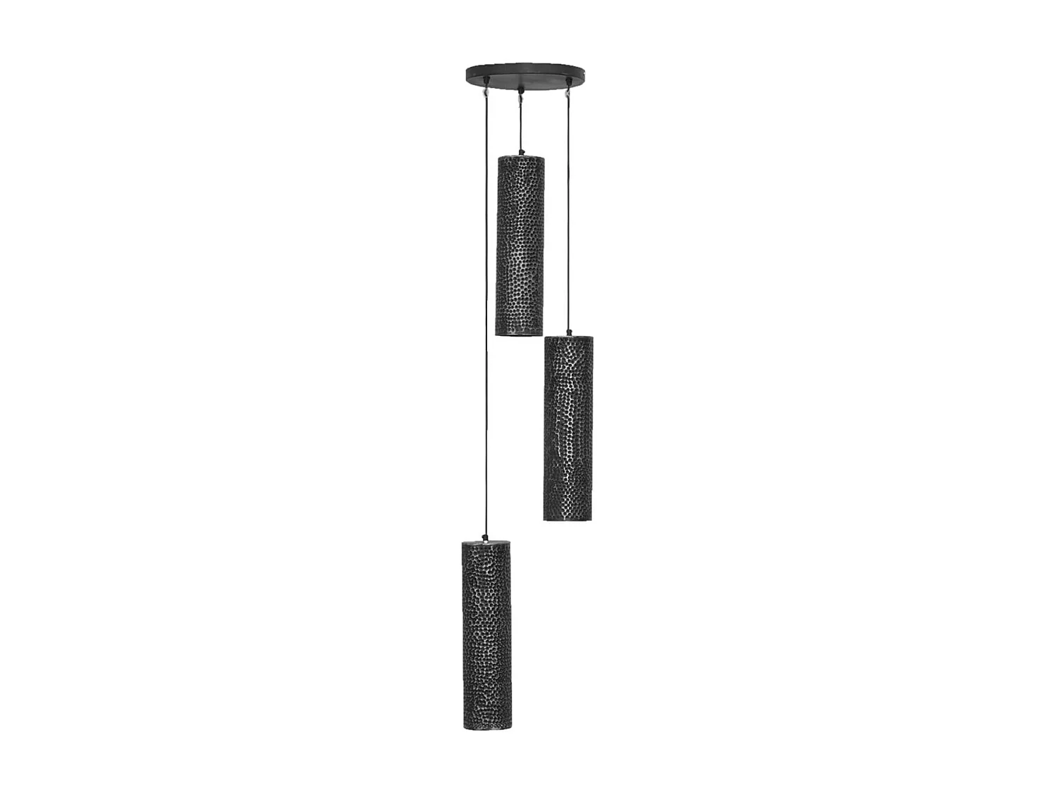 Suspension trio en métal cylindrique Suspendu