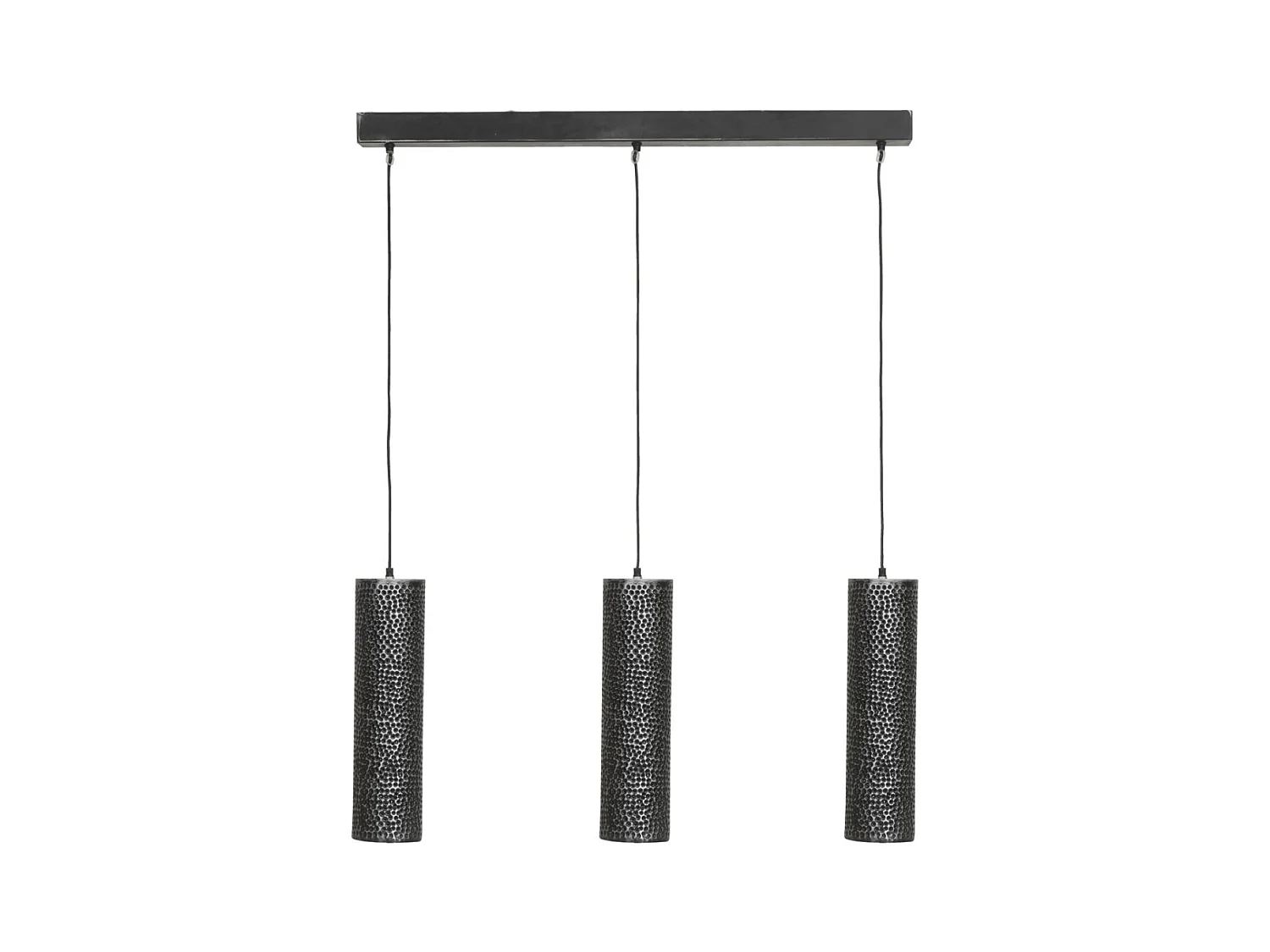 Suspension trio en métal cylindrique Linéaire