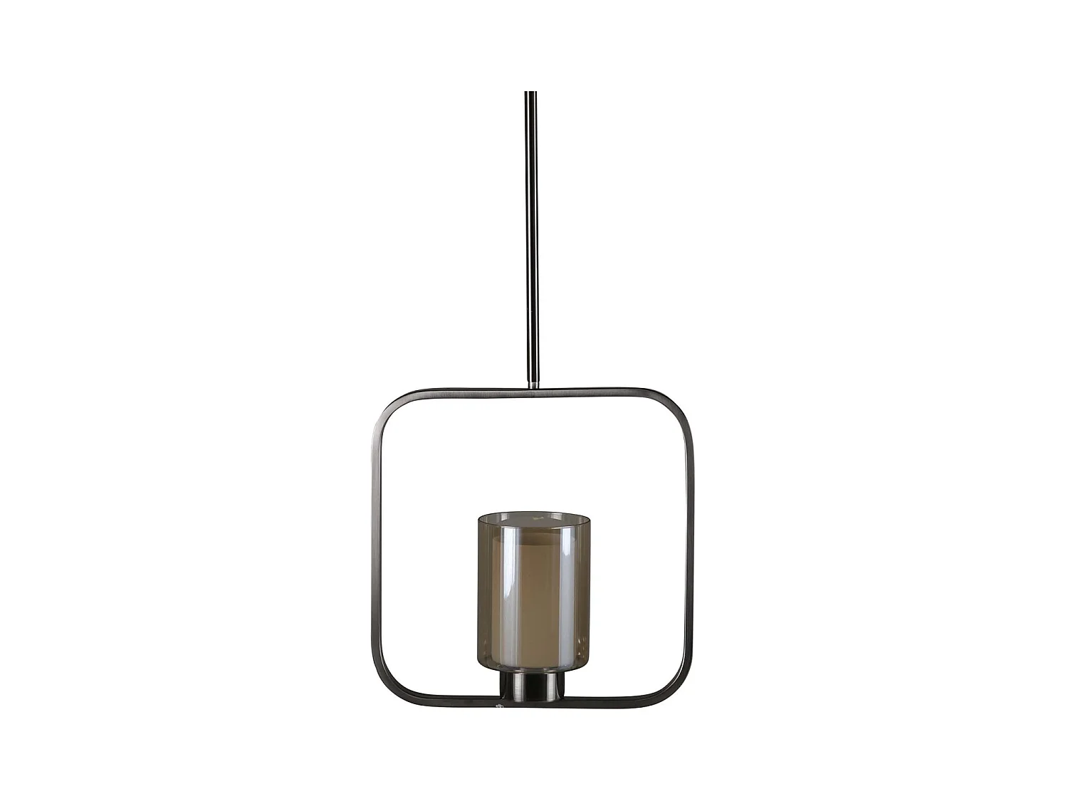 Aludra verlichting hanglamp 34x12x34cm glas, staal zilverkleur.