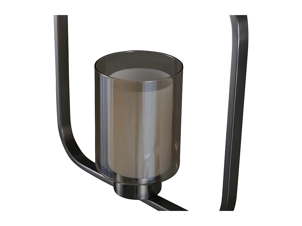 Aludra verlichting hanglamp 34x12x34cm glas, staal zilverkleur.