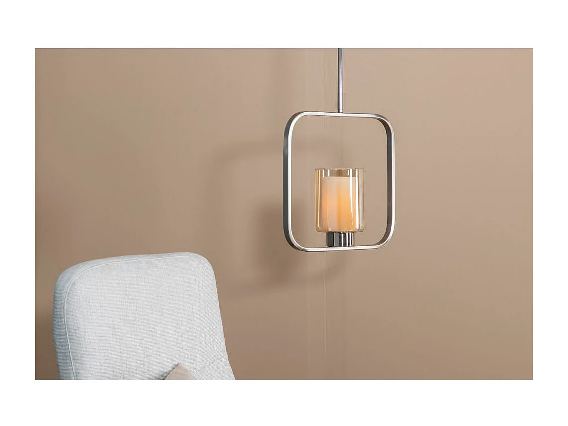 Lampe Suspension Design "Aludra" 34cm Argent