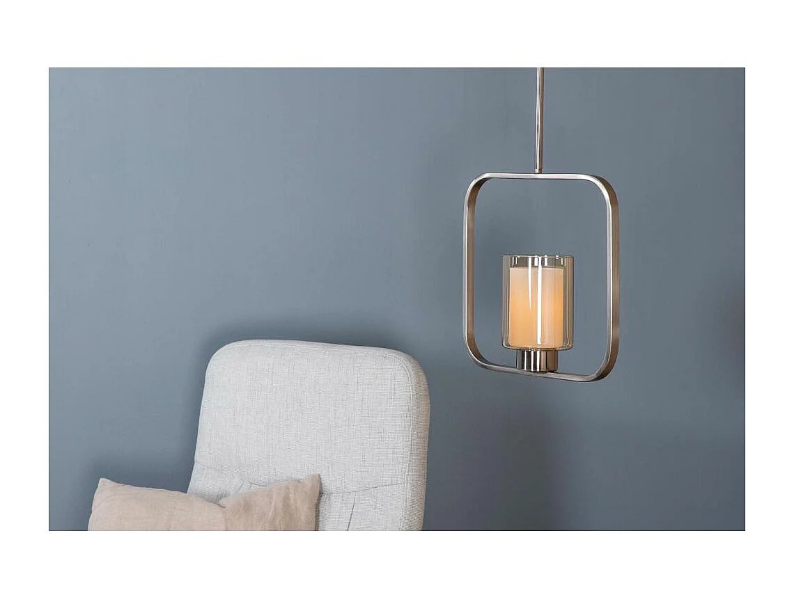 Lampe Suspension Design "Aludra" 34cm Argent