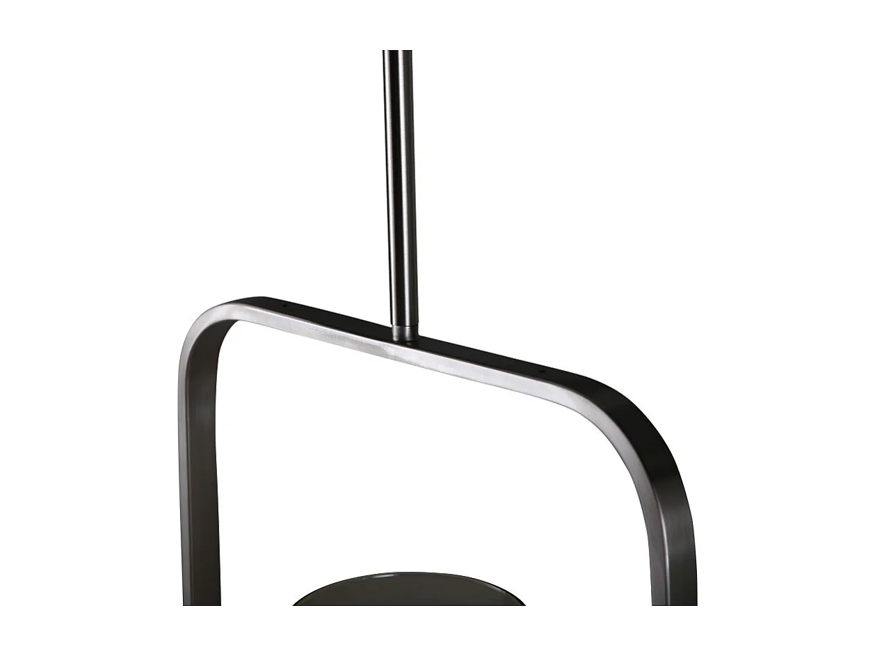 Aludra verlichting hanglamp 34x12x34cm glas, staal zilverkleur.