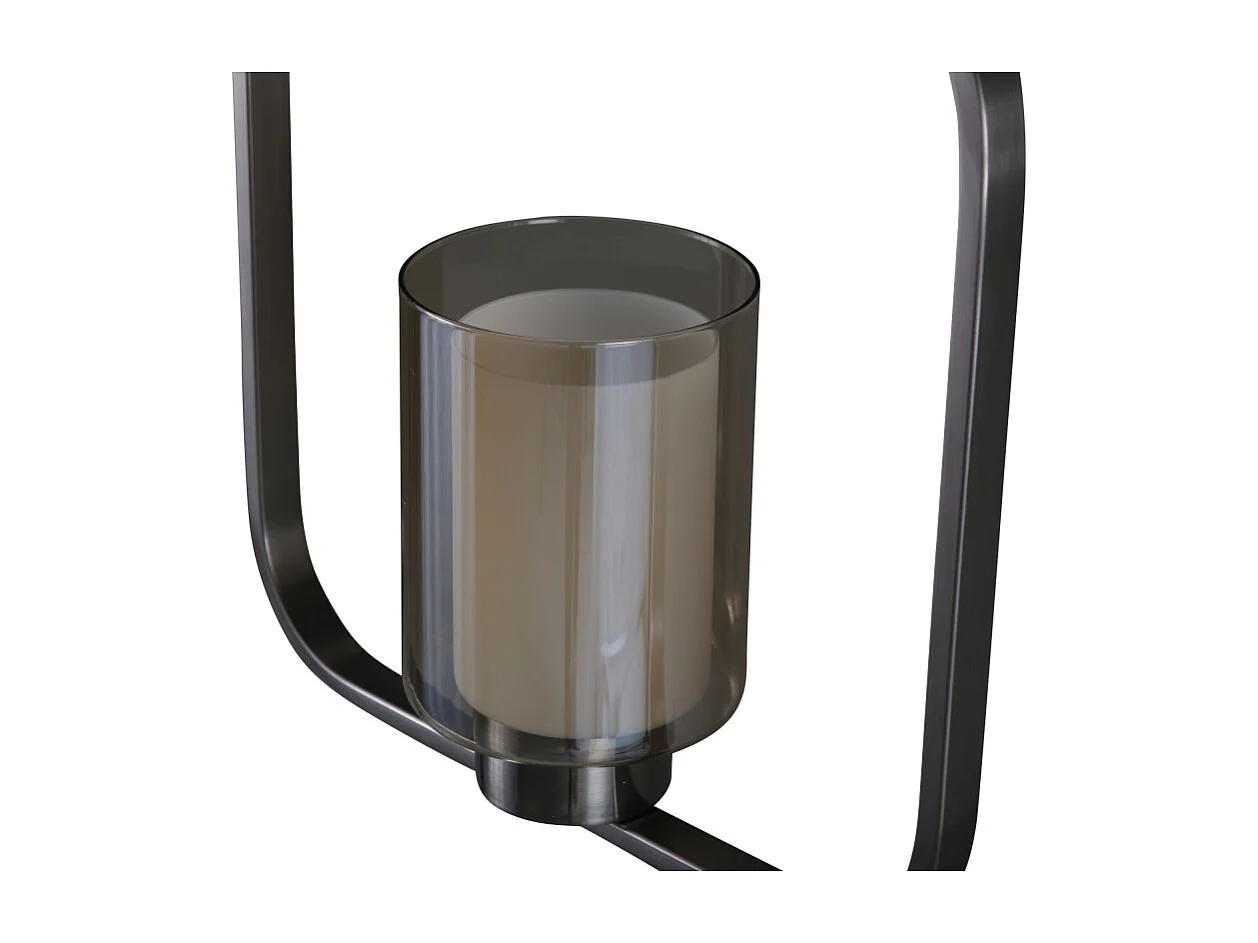 Aludra verlichting hanglamp 34x12x34cm glas, staal zilverkleur.