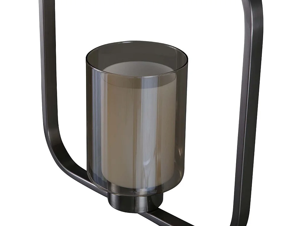 Aludra verlichting hanglamp 34x12x34cm glas, staal zilverkleur.