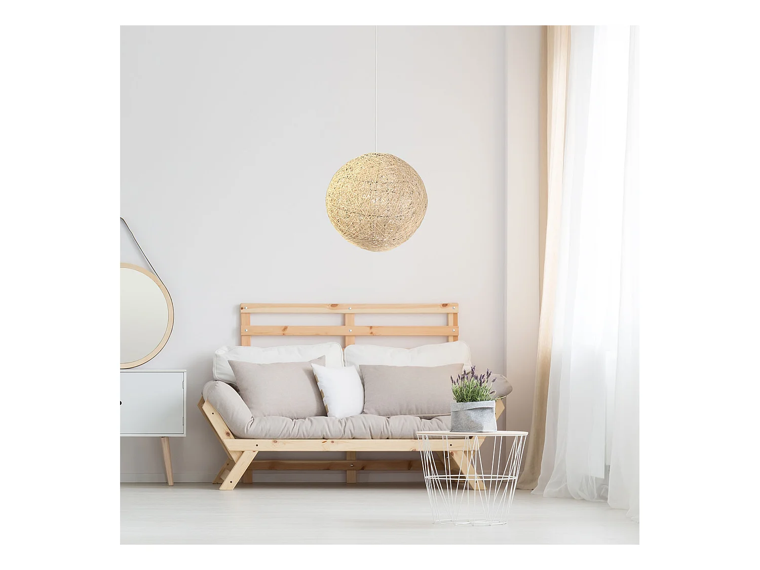 Suspension Interieur Beige 30cm Beige