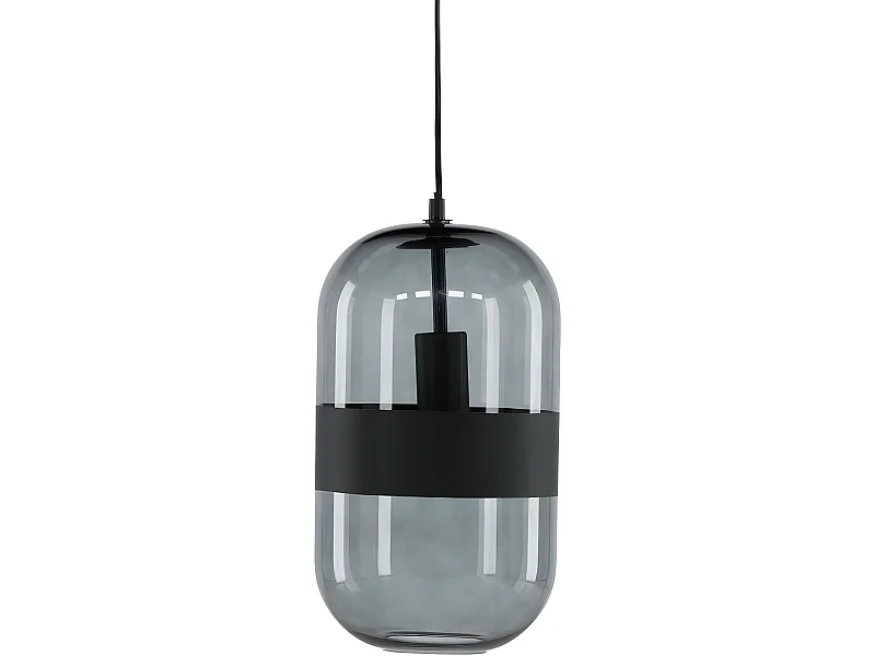 Dropp verlichting hanglamp 20x20x120cm glas zwart.