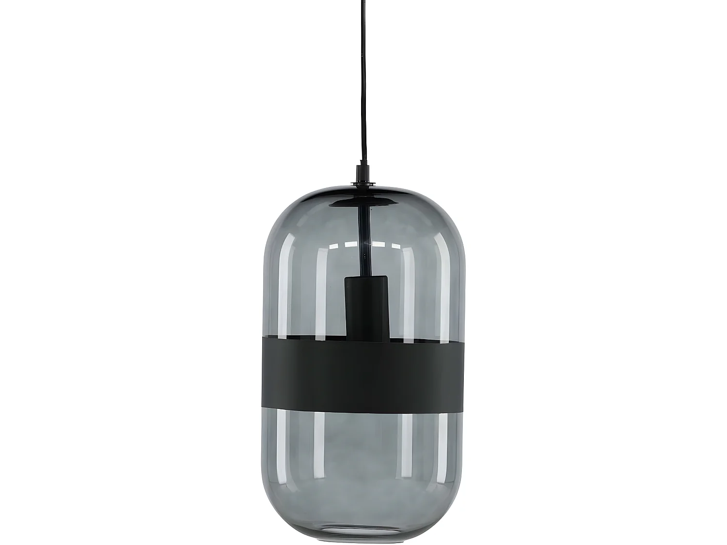 Dropp verlichting hanglamp 20x20x120cm glas zwart.