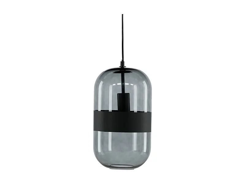 Suspension Design en Verre "Dropp" 20cm Noir