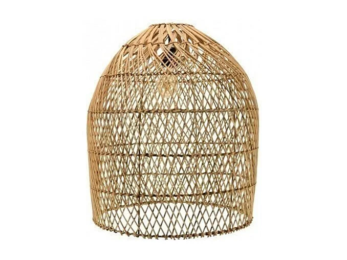Abat-jour nasse seul en rotin naturel