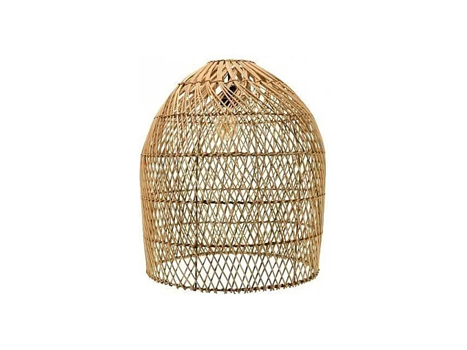 Abat-jour nasse seul en rotin naturel