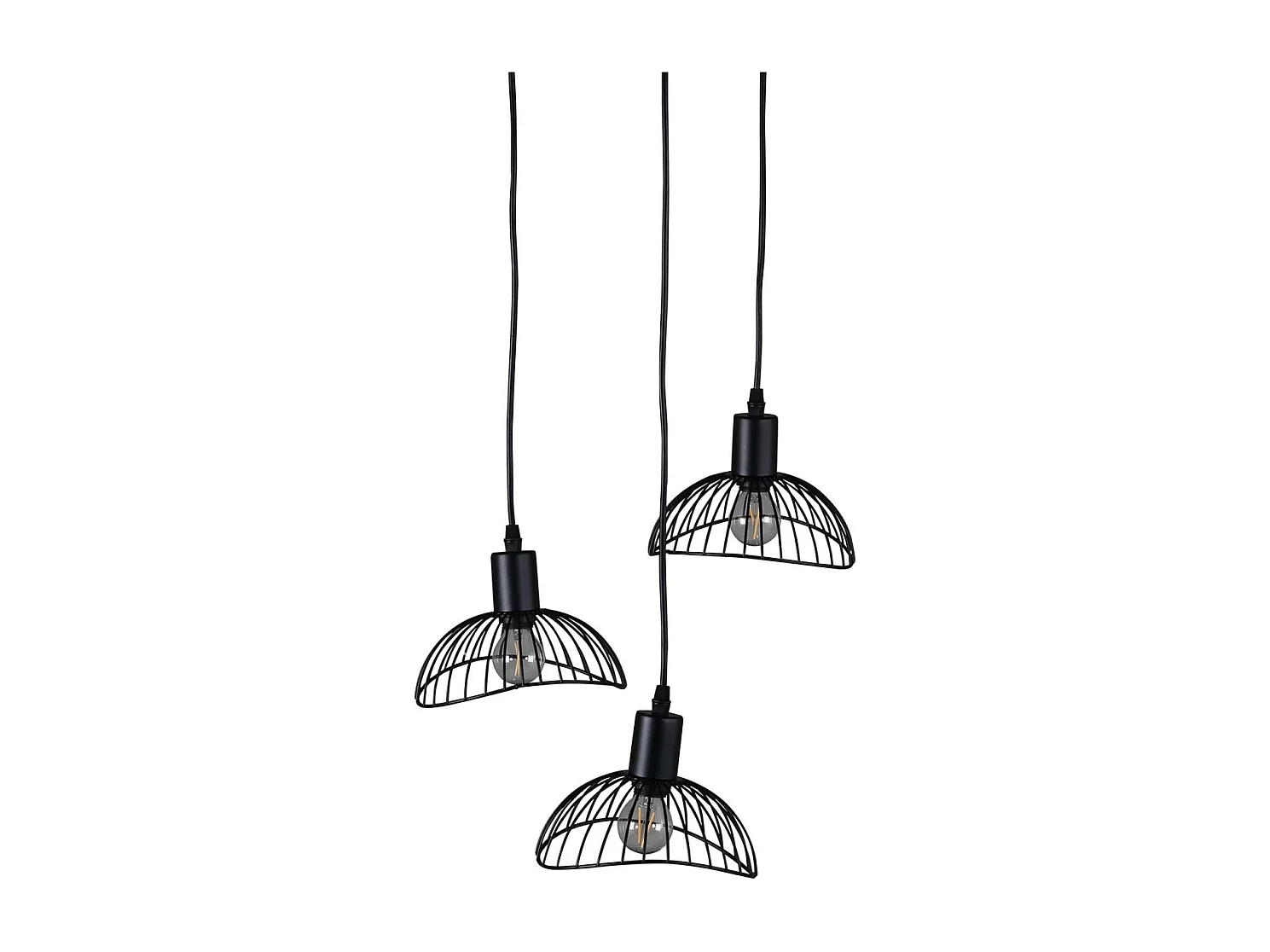 Elsa verlichting hanglamp Ø40cm staal zwart.