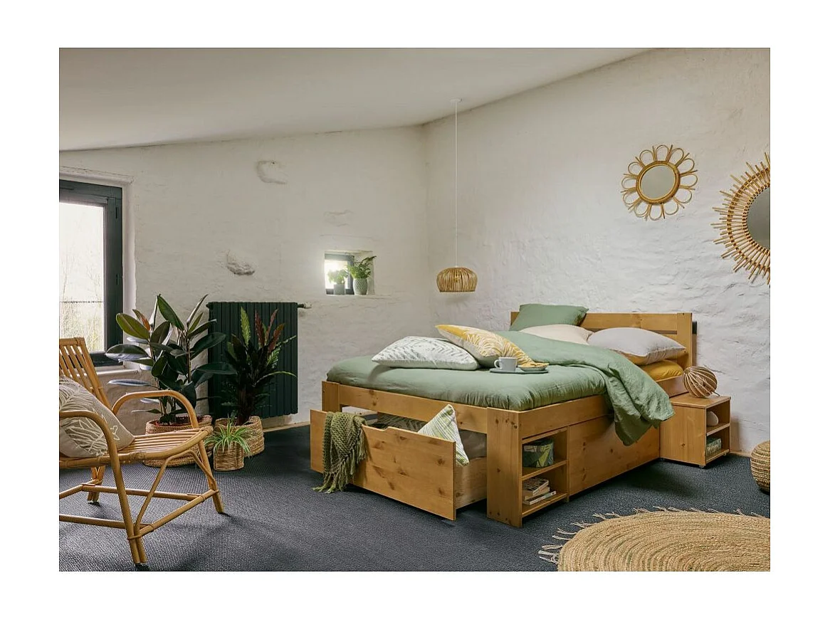 Abat jour en bambou pour suspension Naturel