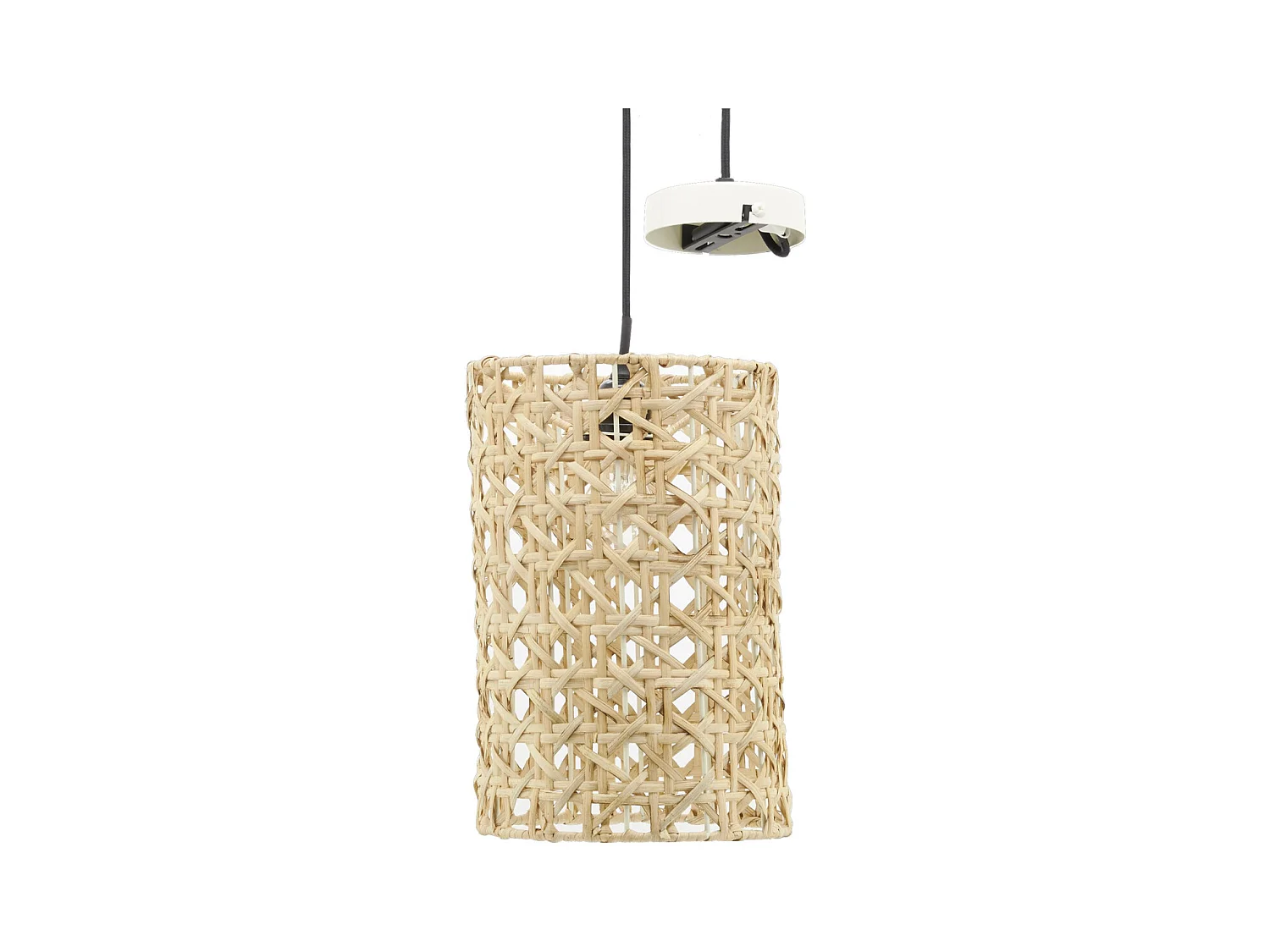 Suspension en cannage rotin naturel