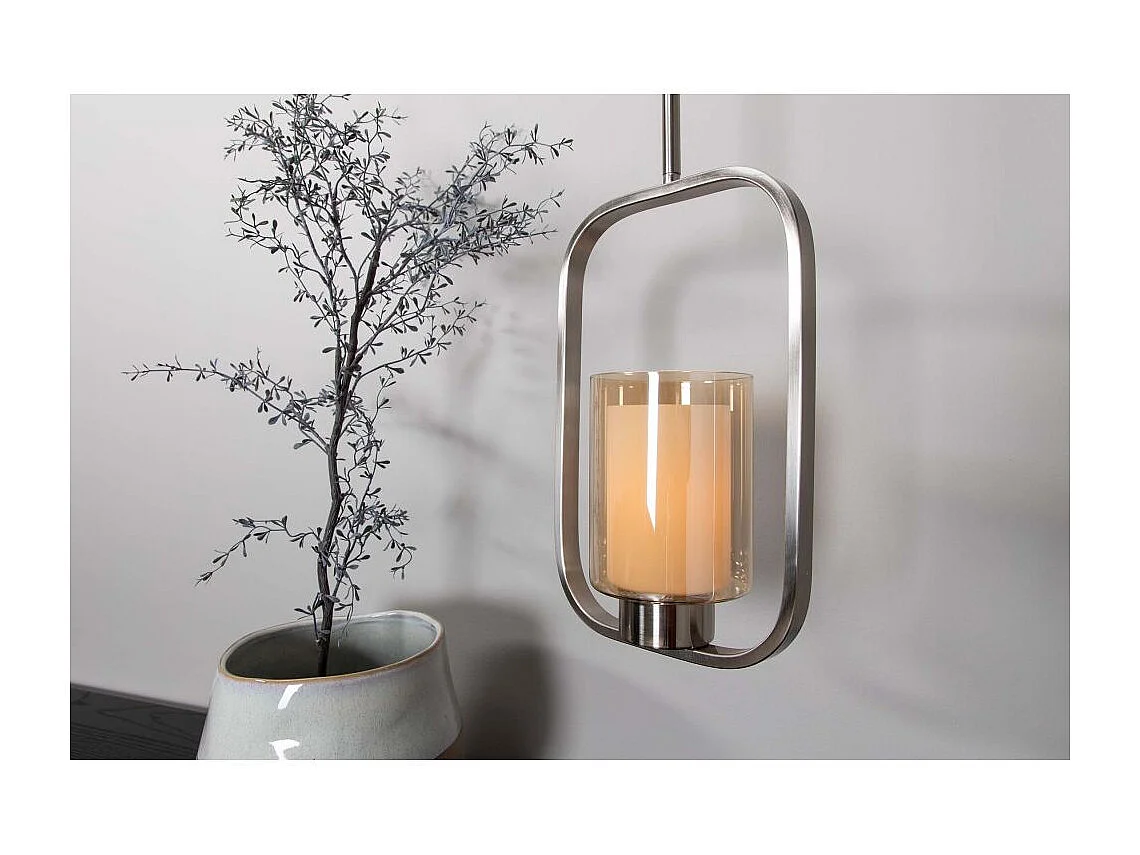 Lampe Suspension Déco "Aludra" 34cm Argent