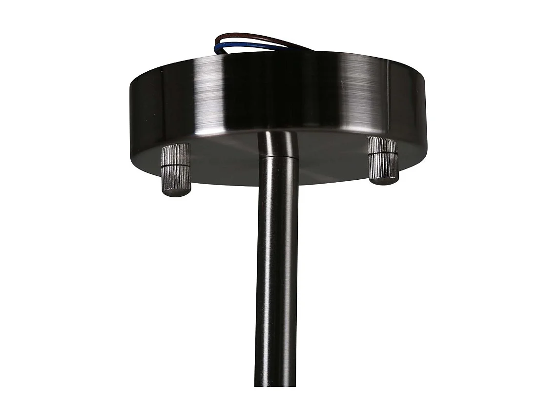 Aludra verlichting hanglamp 22x12x34cm glas, staal zilverkleur.