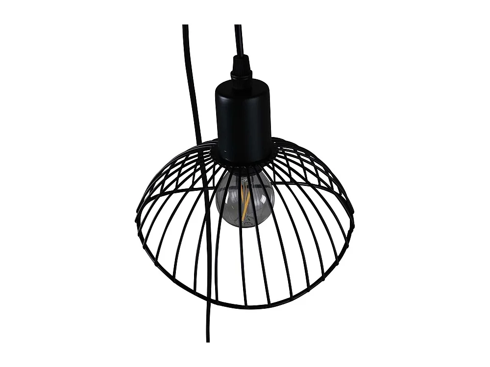 Lampe Suspension Déco 5 Lampes "Elsa" 140cm Noir