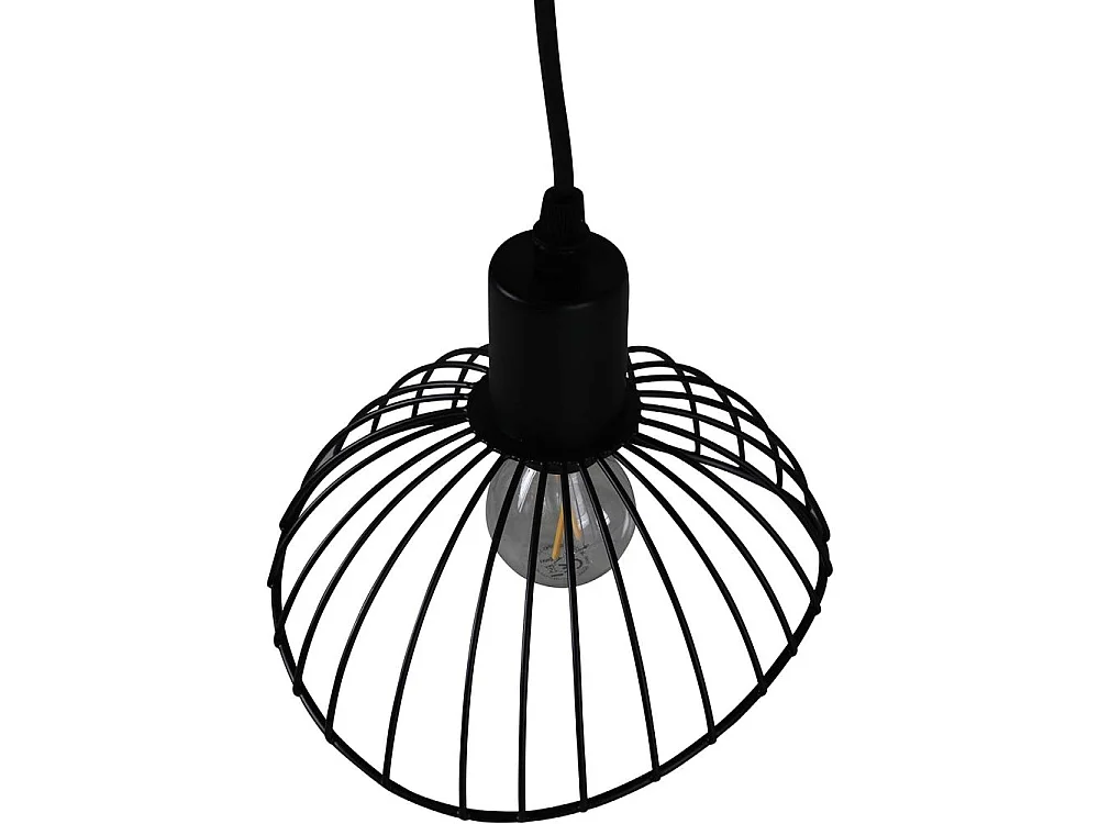 Lampe Suspension Déco 5 Lampes "Elsa" 140cm Noir