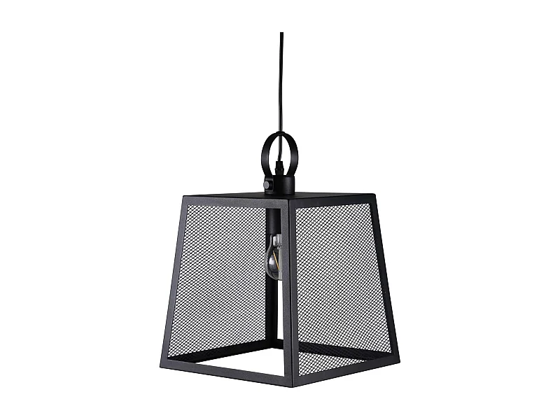 Lámpara colgante de acero negro Hage 1 bombilla