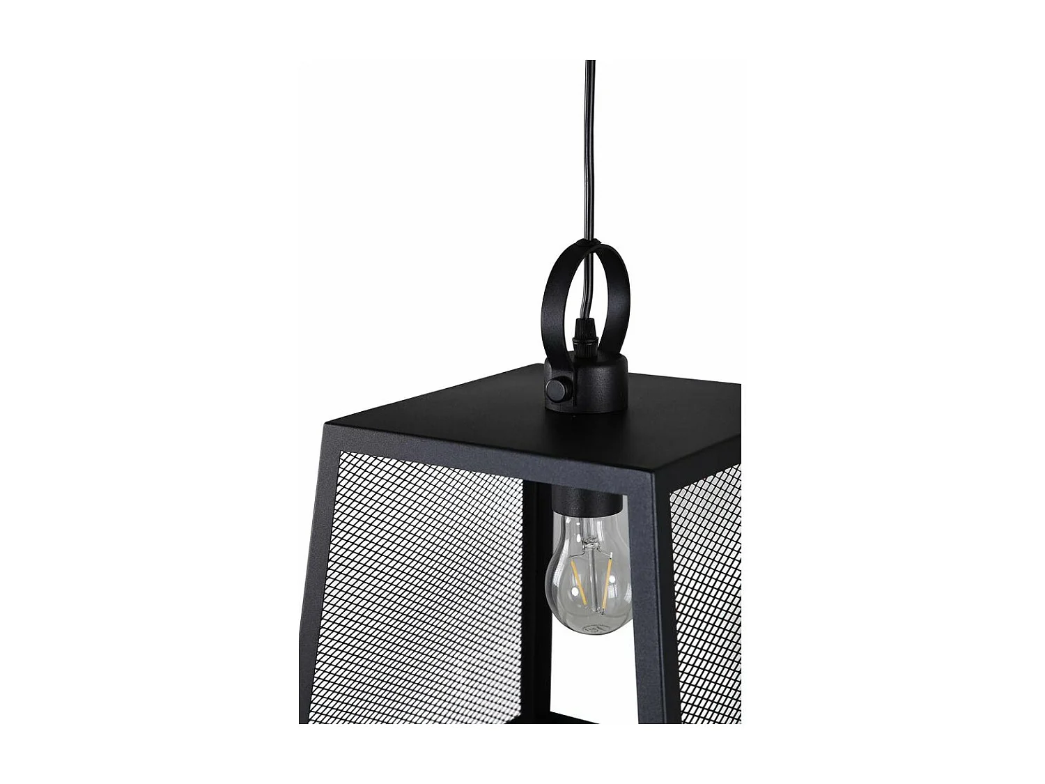 Hage verlichting hanglamp 28x28x37,5cm staal zwart.