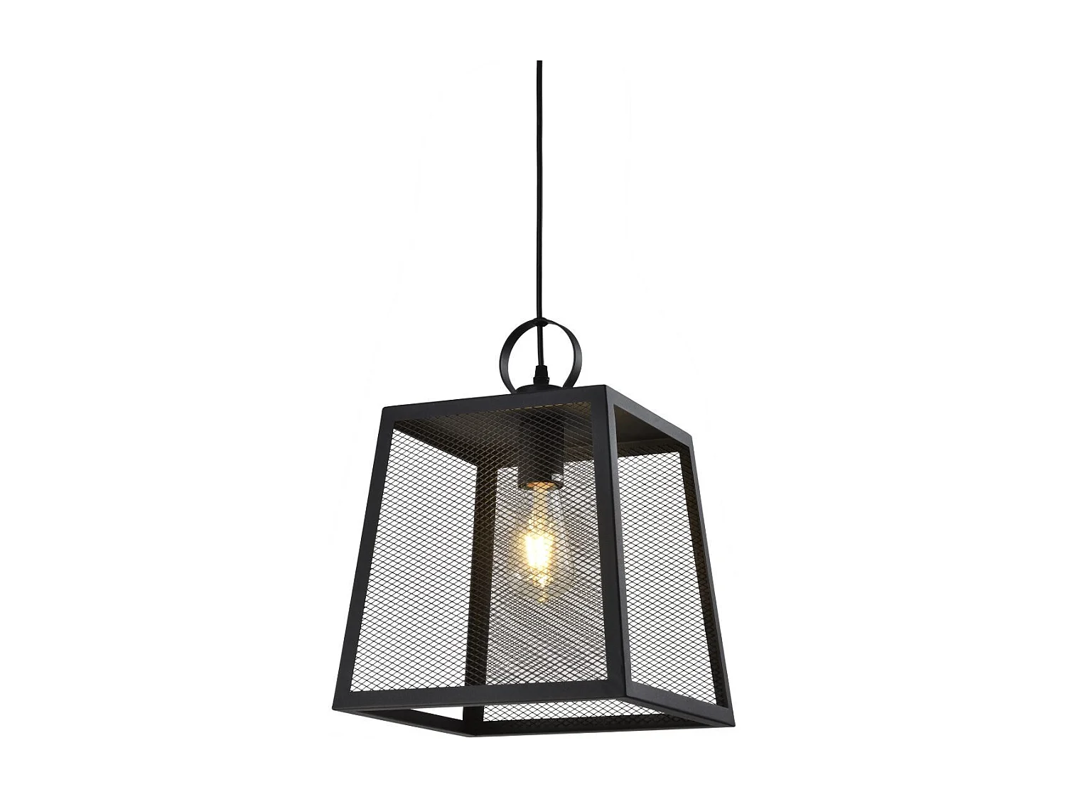 Hage verlichting hanglamp 28x28x37,5cm staal zwart.