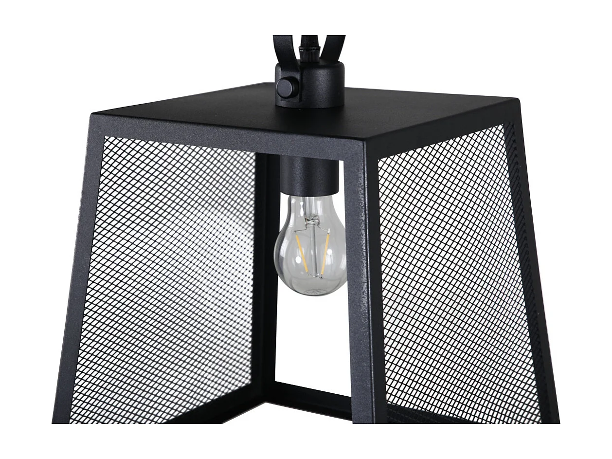 Hage verlichting hanglamp 28x28x37,5cm staal zwart.