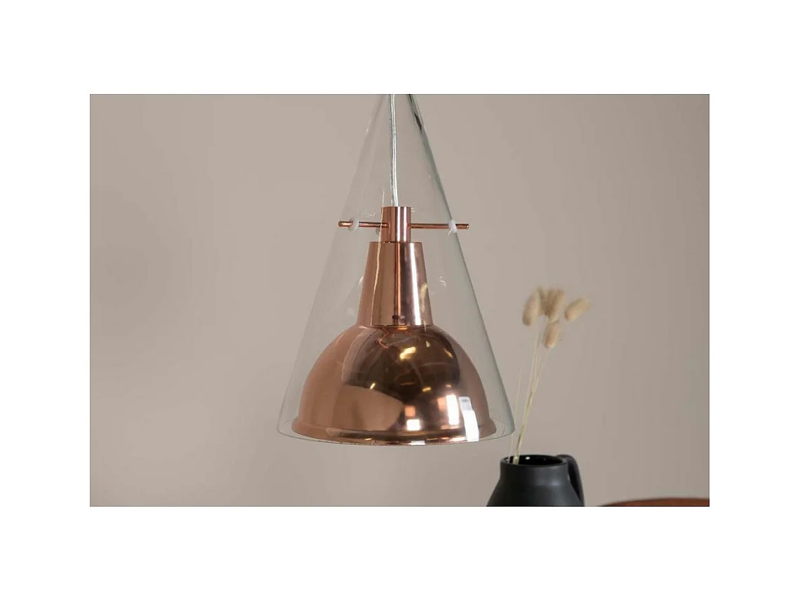 Hängeleuchte aus Glas und Aluminium Sirius