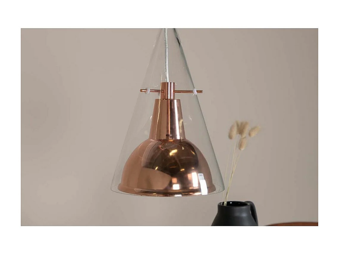 Sirius verlichting hanglamp Ø25cm aluminum, glas koper.