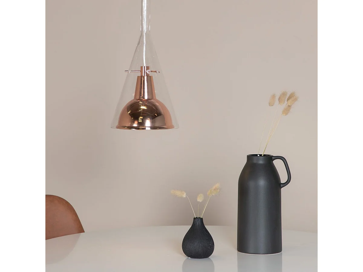 Lampe Suspension Design "Sirius" 40cm Cuivre