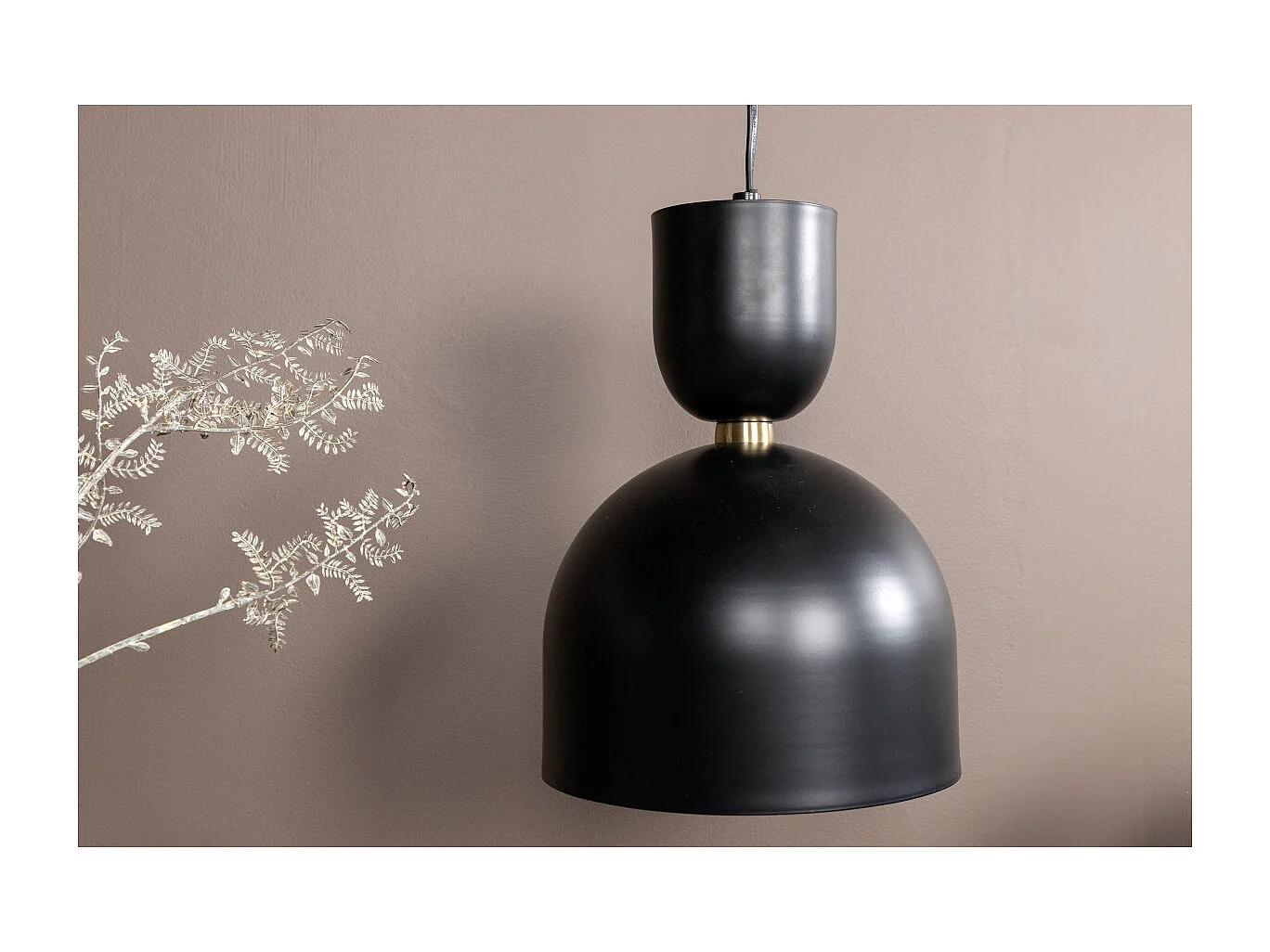 Lampe Suspension en Métal "Tim" 20cm Noir