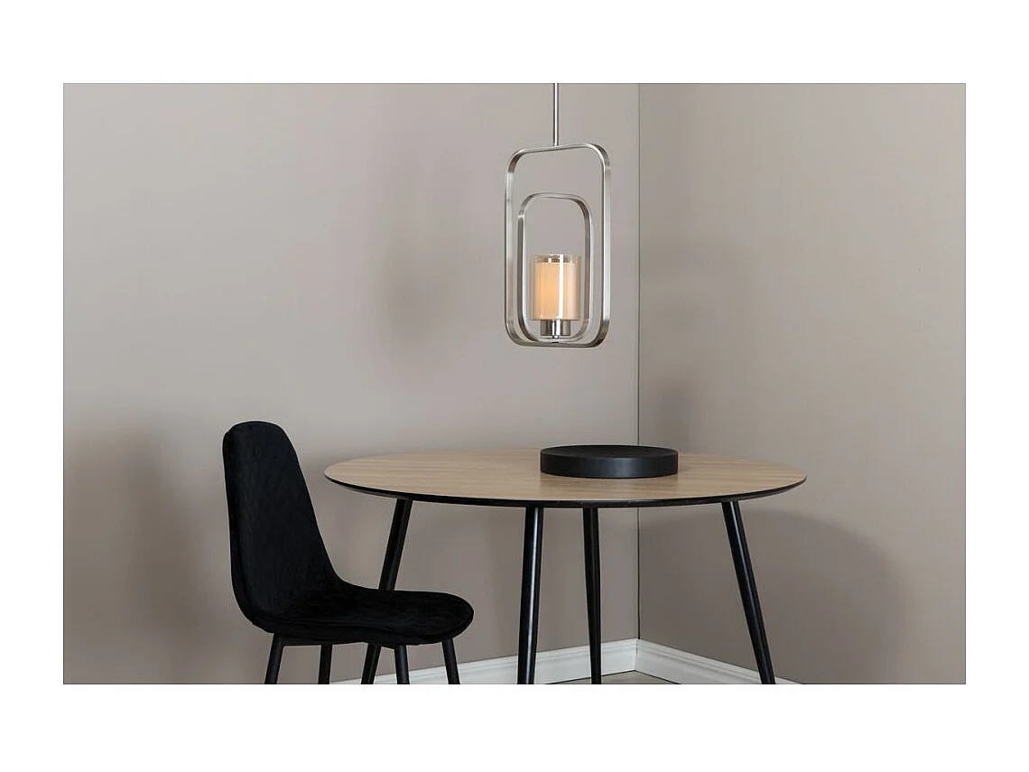 Aludra verlichting hanglamp 34x12x46cm glas, staal zilverkleur.