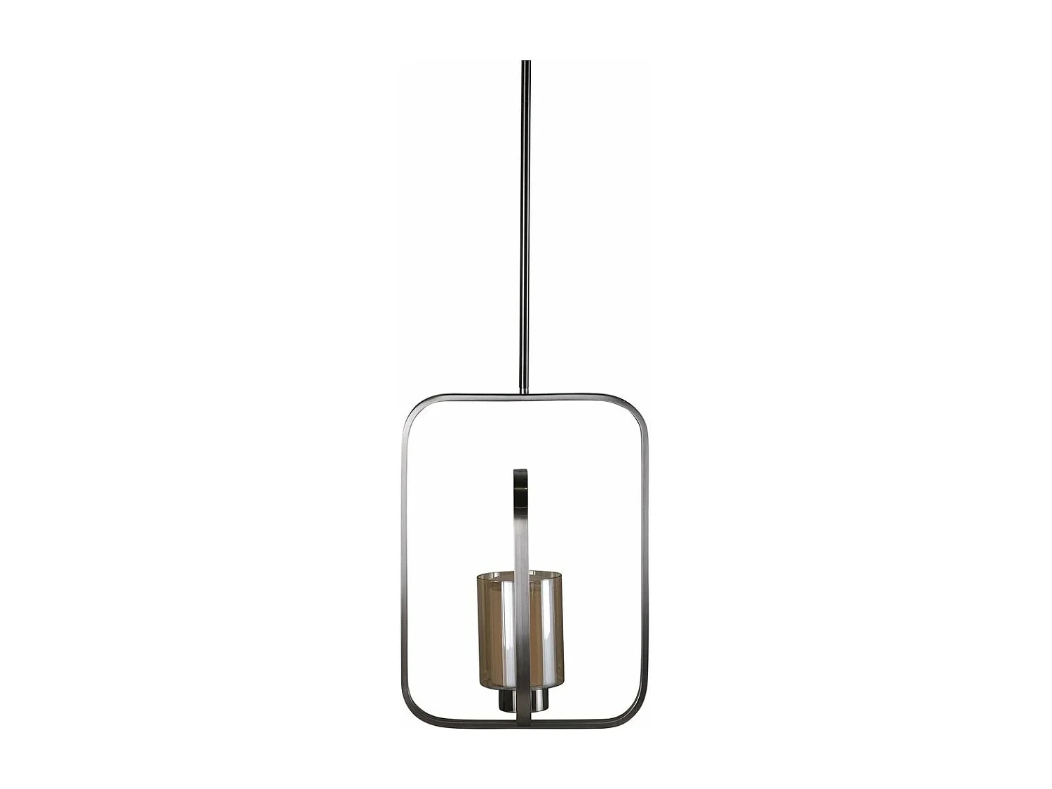 Aludra verlichting hanglamp 34x12x46cm glas, staal zilverkleur.