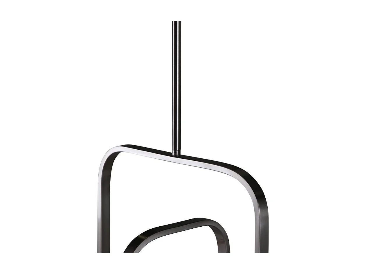 Aludra verlichting hanglamp 34x12x46cm glas, staal zilverkleur.