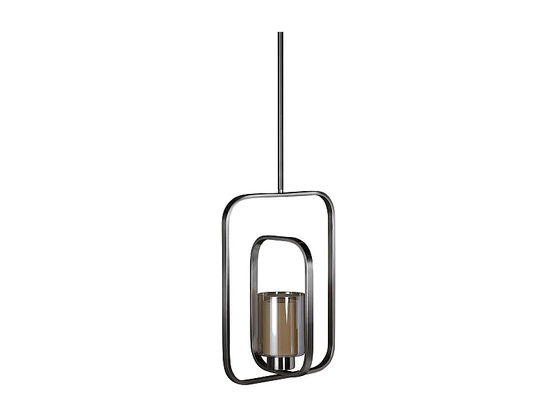 Lampe Suspension Design "Aludra" 46cm Argent