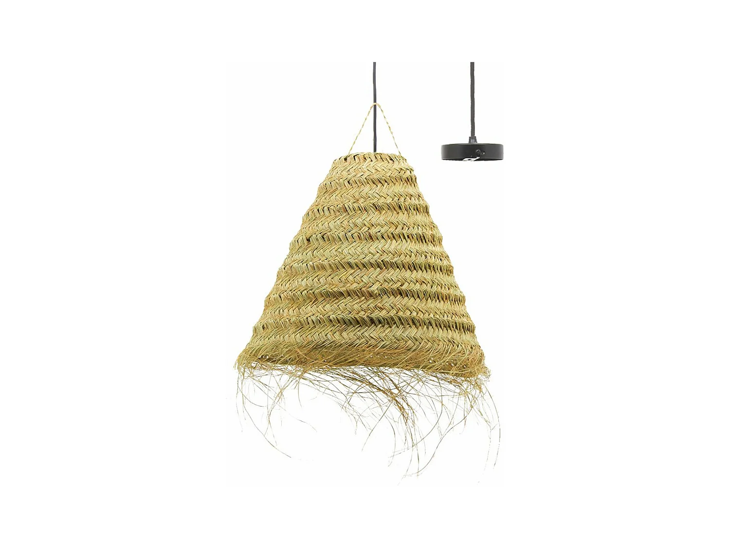 Abat-jour en jonc pour suspension Ø 45 - H 40 cm