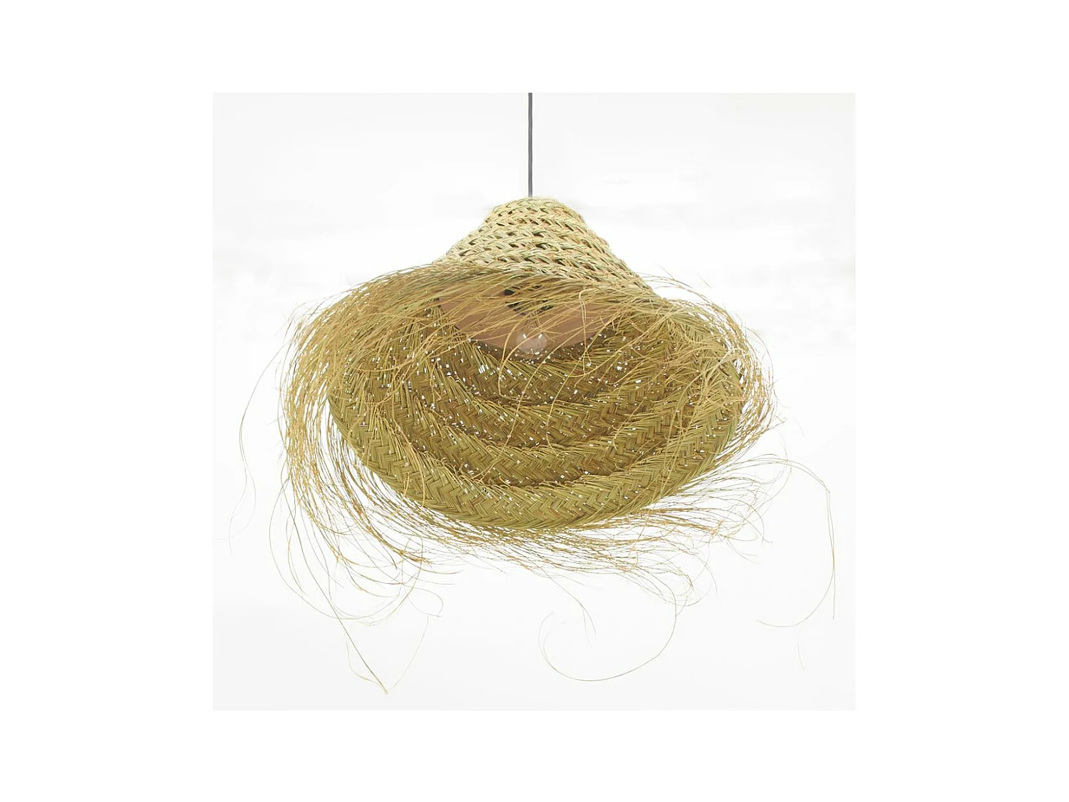 Abat-jour en jonc pour suspension Ø 45 - H 40 cm