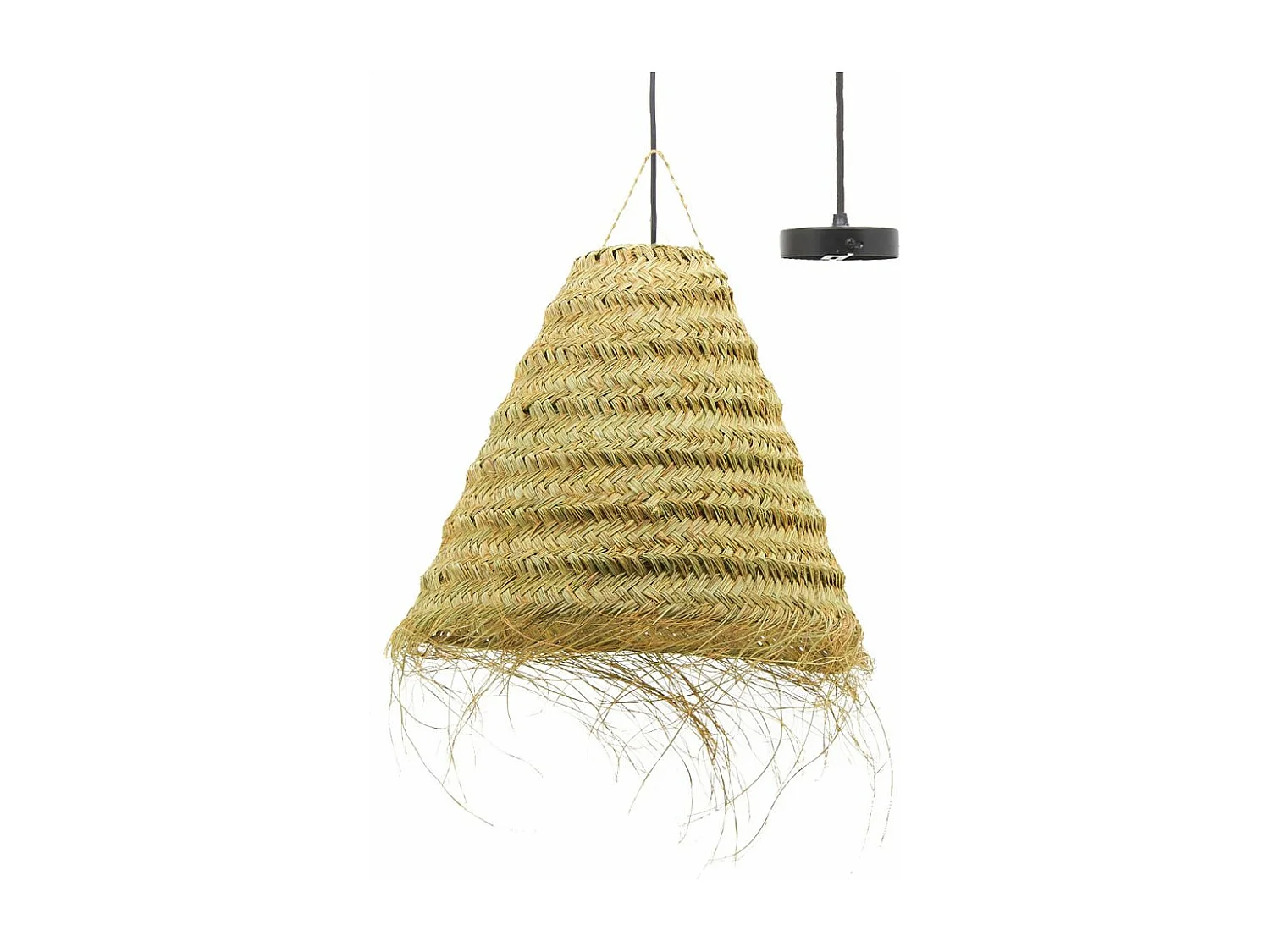 Abat-jour en jonc pour suspension Ø 45 - H 40 cm