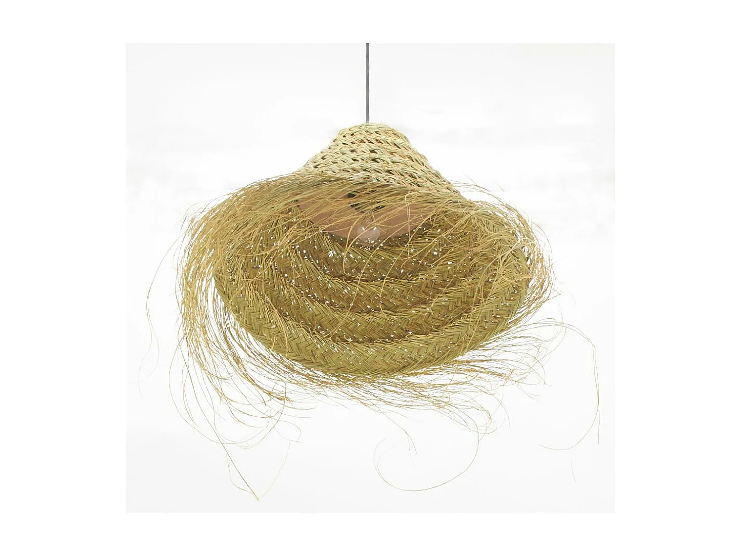 Abat-jour en jonc pour suspension Ø 45 - H 40 cm