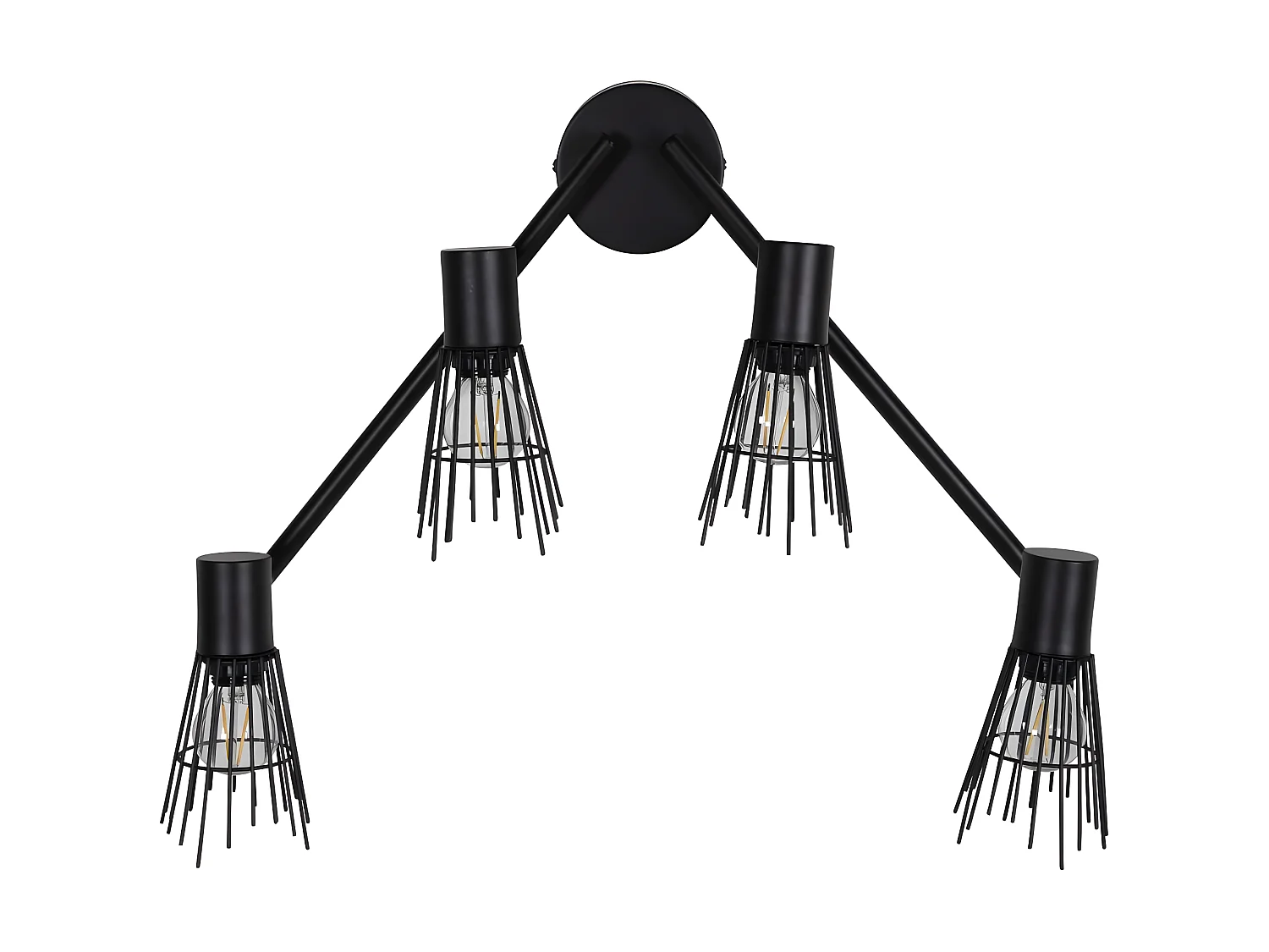 Applique Murale 4 Spots "Pico" 70cm Noir